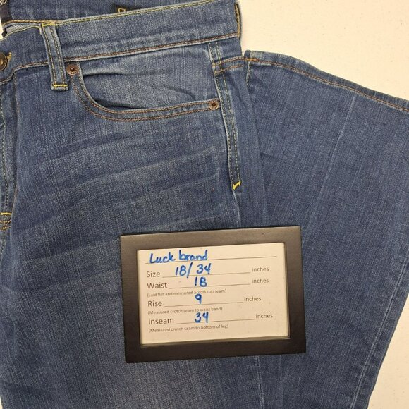 Lucky Brand Denim‎ Jeans Blue Embroidered Pockets Womens 18 Wide x 34 Long - Picture 6 of 10